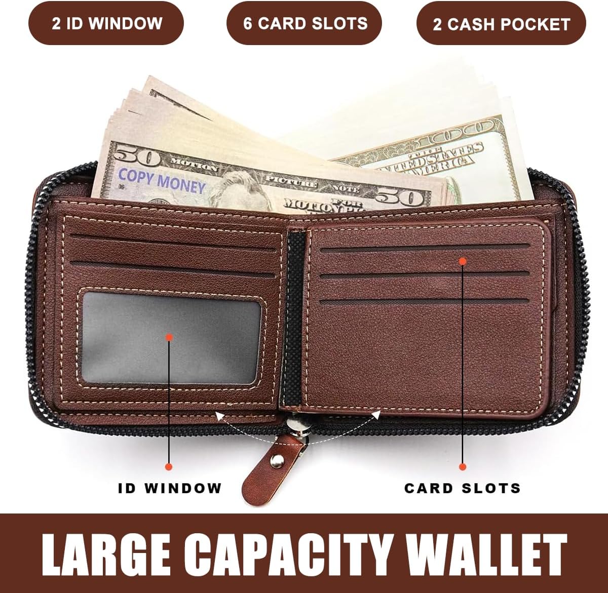New Men's Vintage Short Wallet – High-Quality Business Wallet