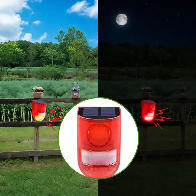 129dB Solar Powered Siren Alarm with Motion Sensor