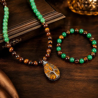 Unisex Retro Unisex Money Attraction Crystal Jewelry Set