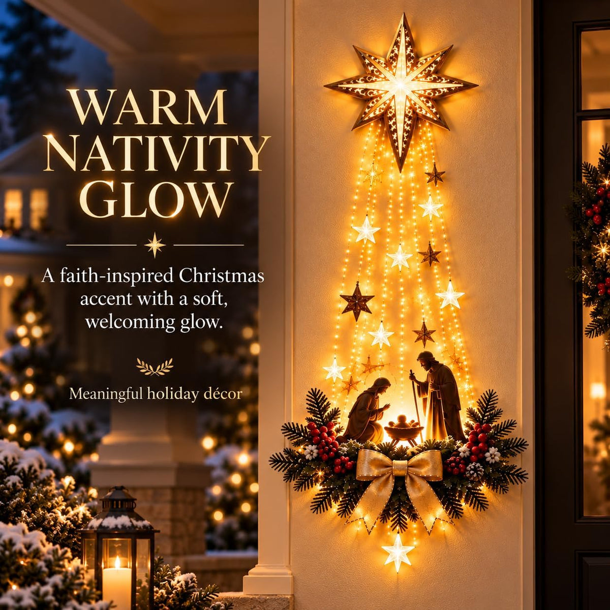 Bethlehem Star of Faith – Lighted Nativity Wall Decor