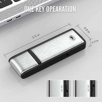 Portable USB Flash Drive Voice Recorder — HD, Noise-Canceling, Compact, and Portable Recording Device for Interviews and Meetings