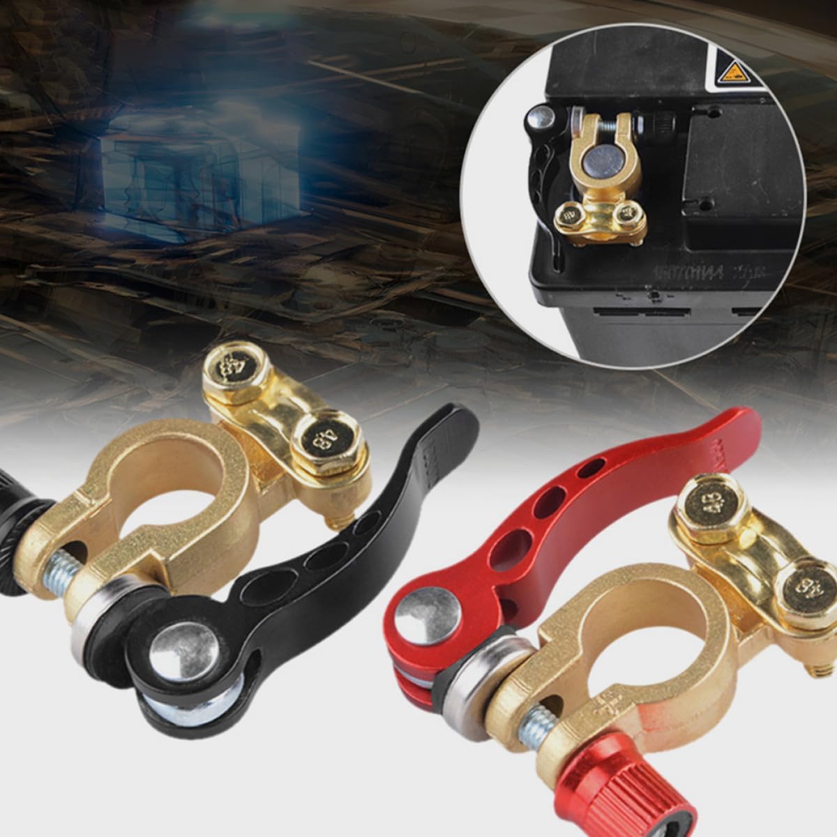 2 PCS Car Battery Terminal Connectors