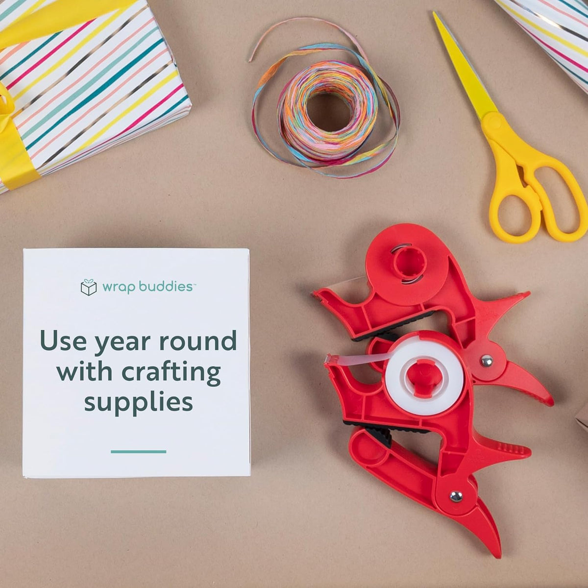 2-Piece Desktop Gift-Wrapping Tape Dispenser