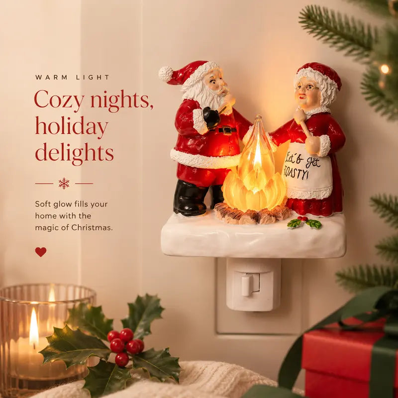 Santa Claus Resin Night Light - Creative Christmas Decorative Light for Home Living Room