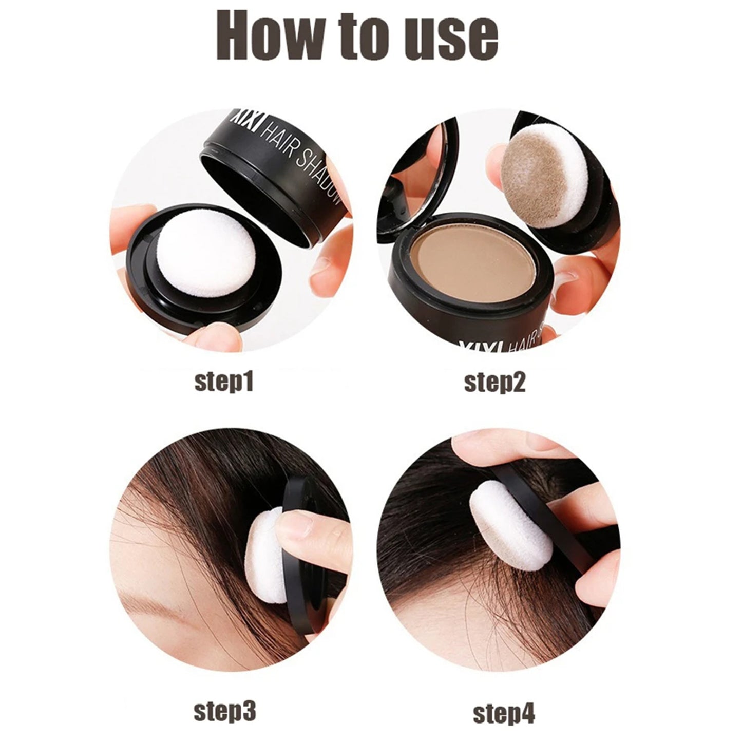 Unisex Root Cover Up Powder: Fine Texture, Smudge-Proof & Natural Forehead Filler