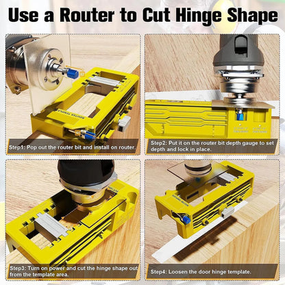 Hinge Jig Router Kit, Hole Locators, Door Hinge Installation Kits/Mortiser Templates