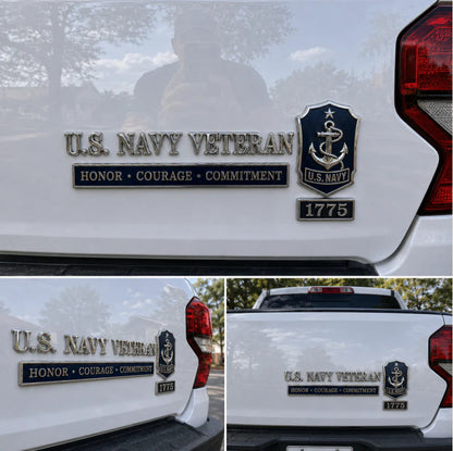 US Veterans Metal Car Emblem/Badge Series