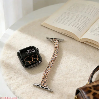 Leopard Print Phone Cord Scrunchie Watch Band