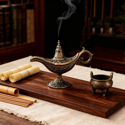 Aladdin-style incense burner stand—includes 42 incense pieces.