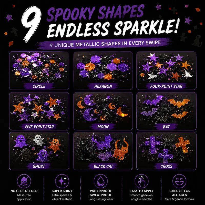 2PCS Halloween Body Glitter Stick