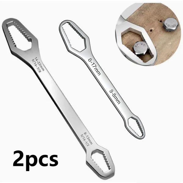 2Pcs Universal Torx Wrench Double-Head Self-Tightening Wrench