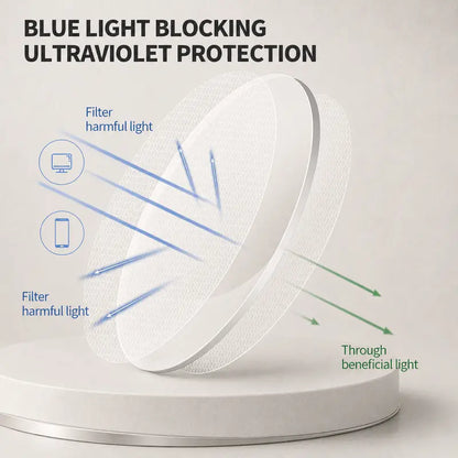 Semi-rimless metal blue-light-blocking reading glasses