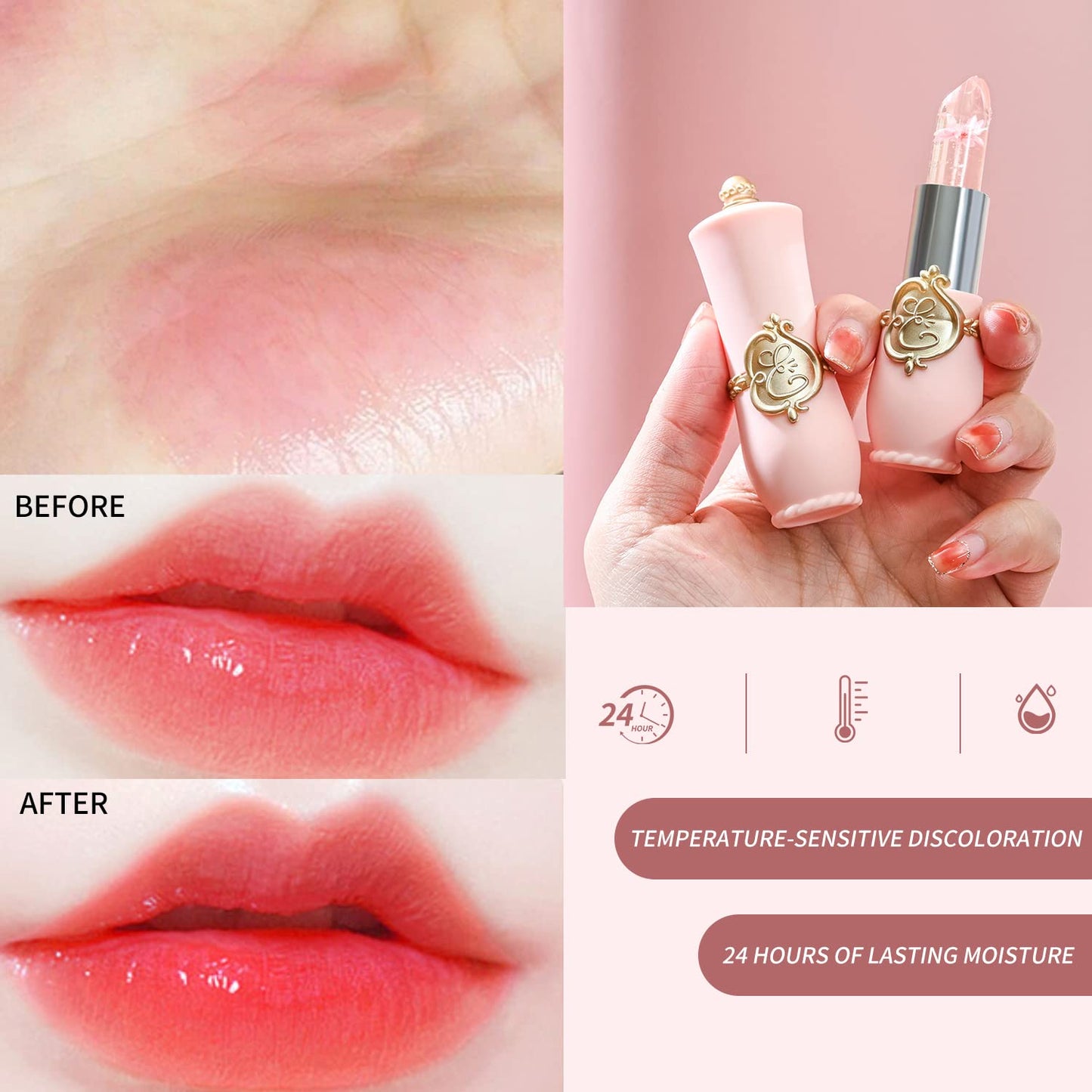 6-Piece Floral Jelly Lipstick Set