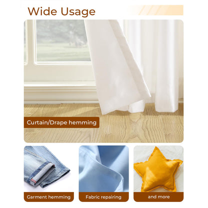2 Rolls No Sew Hemming Tape Fabric Adhesive, Tape Fabric Adhesive Hem Iron on No-Sew Hemming Tapes