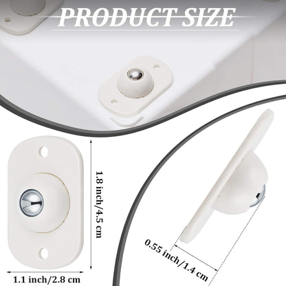 8 Pcs Self Adhesive Caster Wheels Appliance Rollers Appliance Sliders for Kitchen 360° Swivel Universal Wheel Mini Small Kitchen