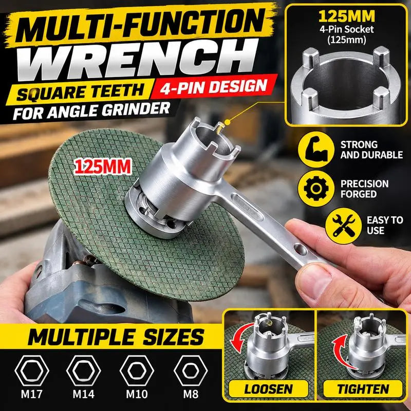 4-Prong Multifunctional Angle Grinder Wrench