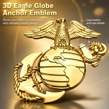 Marine Corps 3D Eagle Globe Anchor Car Emblem
