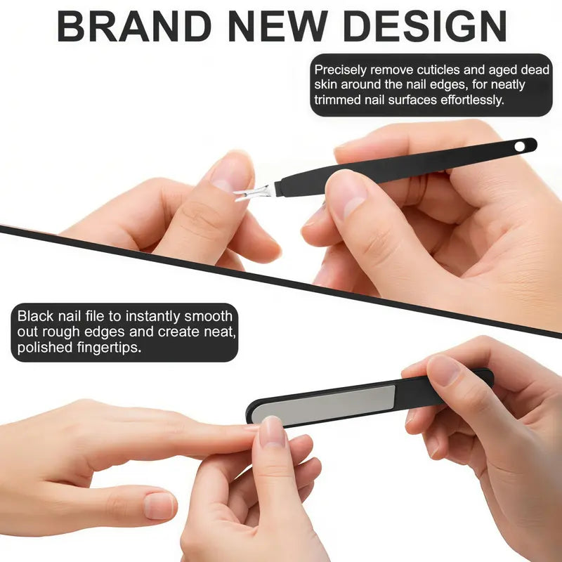 1Set Extra Wide Opening Heavy-Duty Toenail Clipper Kit with Handle