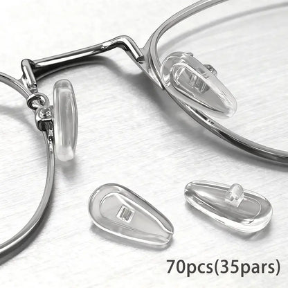 Eyeglass Nose Pad Kit · Upgraded Ultra-Soft Silicone Air-Cushion · Non-Slip Screw-In Repair Kit with Included Tools and Accessories