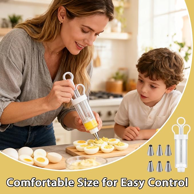Complete Cake Decorating Tool Set – 6 Stainless Steel Icing Tips Included