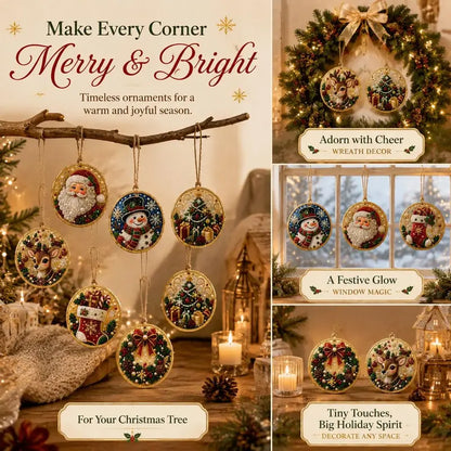6-Piece Christmas DIY Diamond Painting Ornament Set