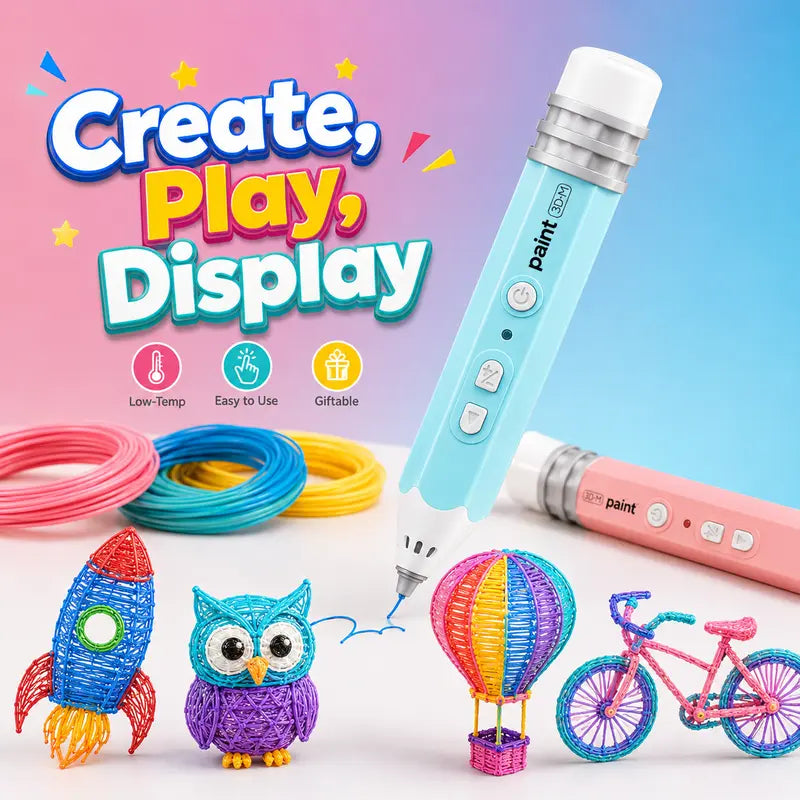 3D Pen Set for Kids, Easy to Use, Learn from Home Art