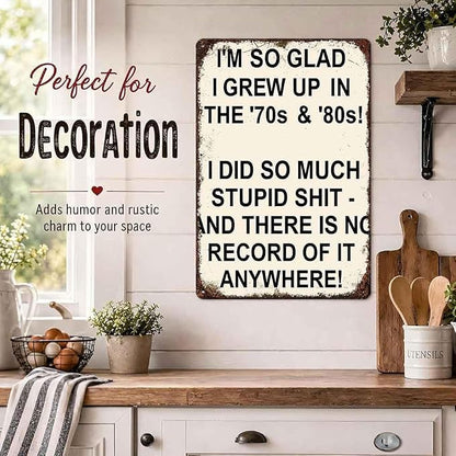 Retro Vintage Funny Quirky Tin Wall Plaque Sign