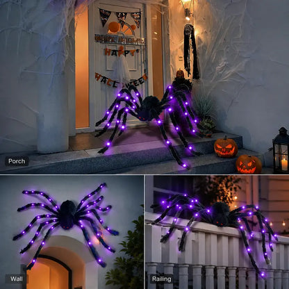 Light-up spider Halloween decoration