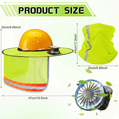 Solar-Powered Fan Safety Helmet