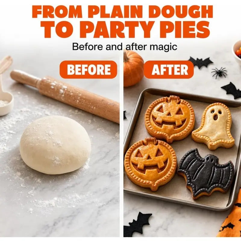 3 Pack Halloween Hand Pie Molds Set
