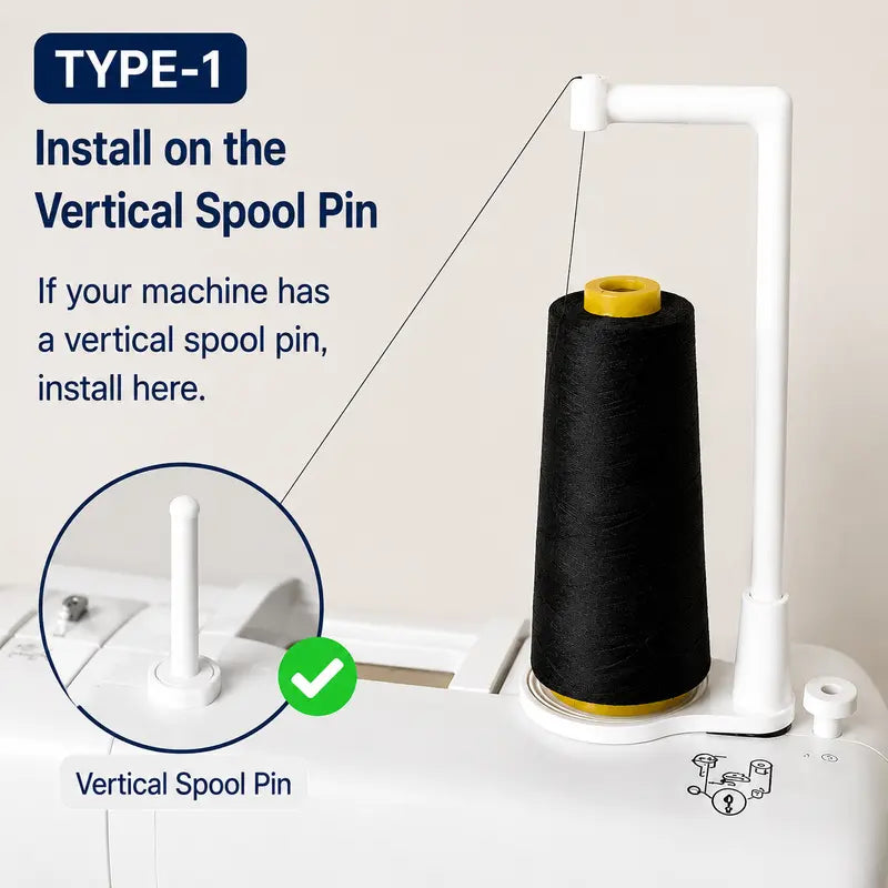 Sewing Machine Thread Stand for Large Cone Thread
