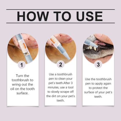 2PCS Pet-specific dental cleaning toothbrush