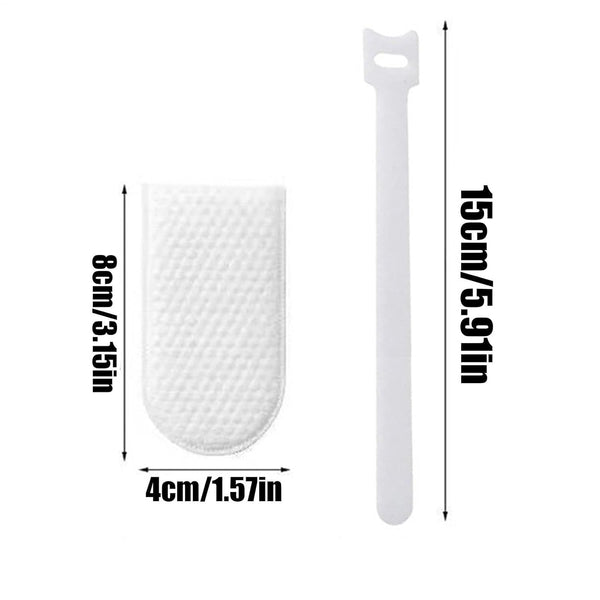 Thickened, anti-splash universal faucet filter bags; includes 50 filter bags and 10 securing straps.