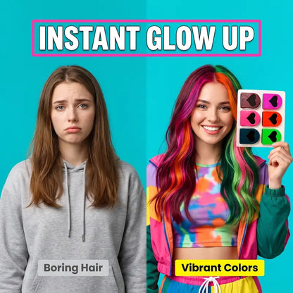 Washable Temporary Hair Chalk Set - Portable