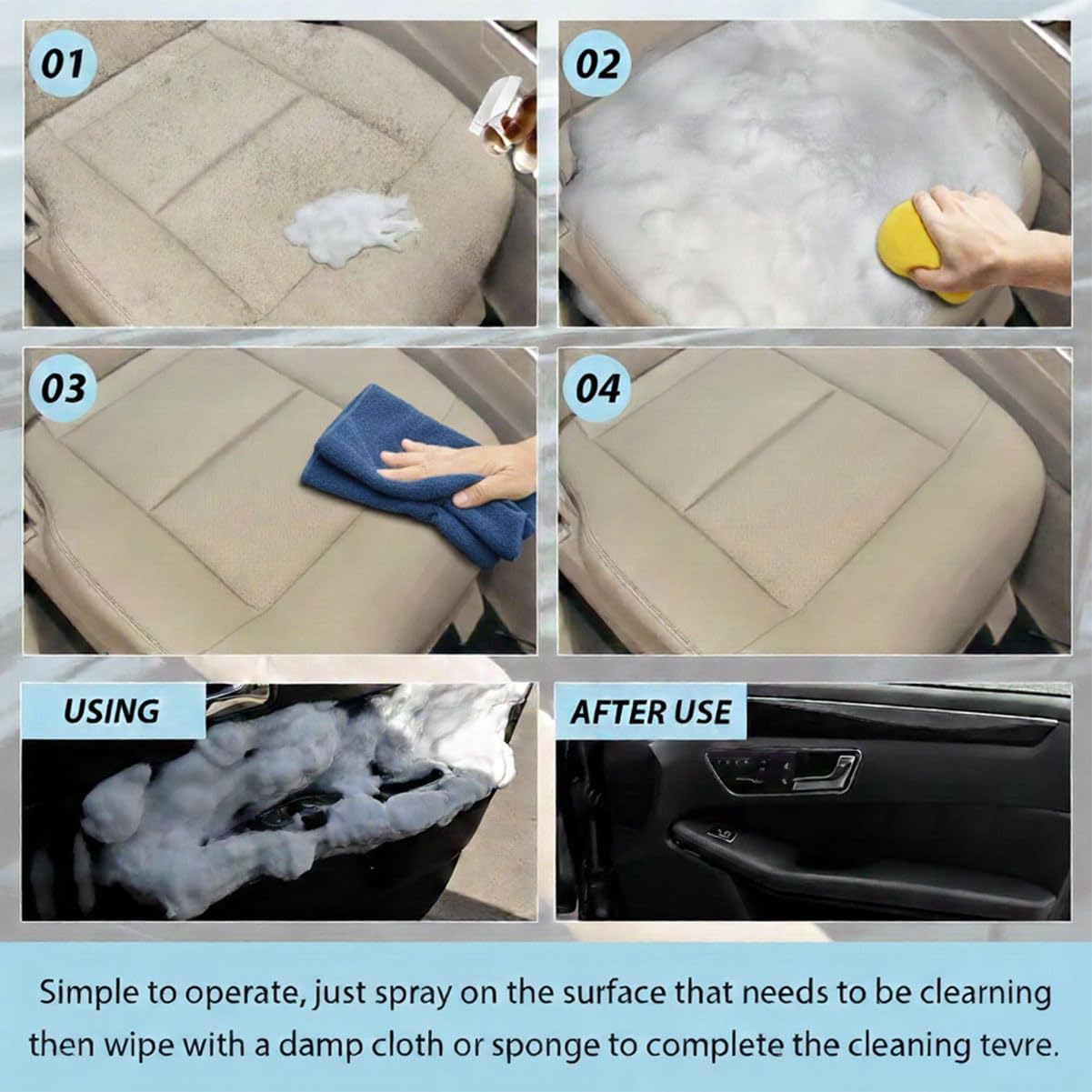 Multi-Purpose Foam Cleaner for Car Interior