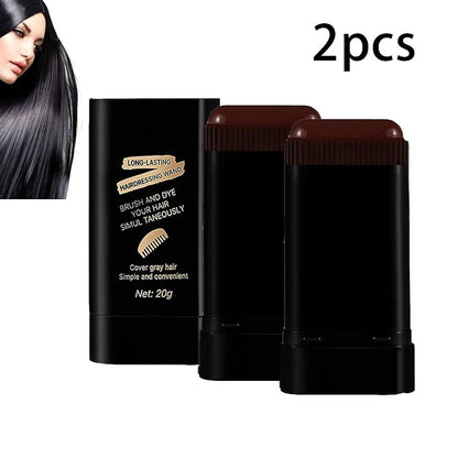 2pcs 2-in-1 Waterproof & Sweat-Proof Portable Hair Dye Comb Stick