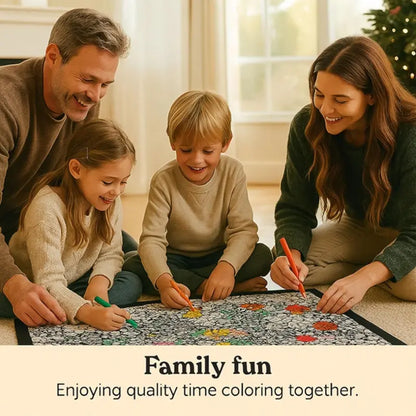 Color-Your-Own Coloring Blanket with 12-Color Marker Set