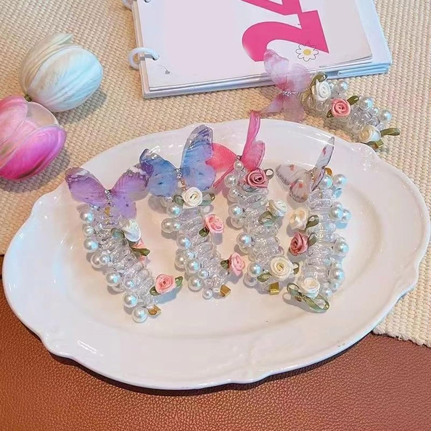 3PCS Mesh Butterfly Bow Hairbands