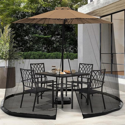 Patio Umbrella Insect Screen (with Zippered Door and Polyester Mesh)