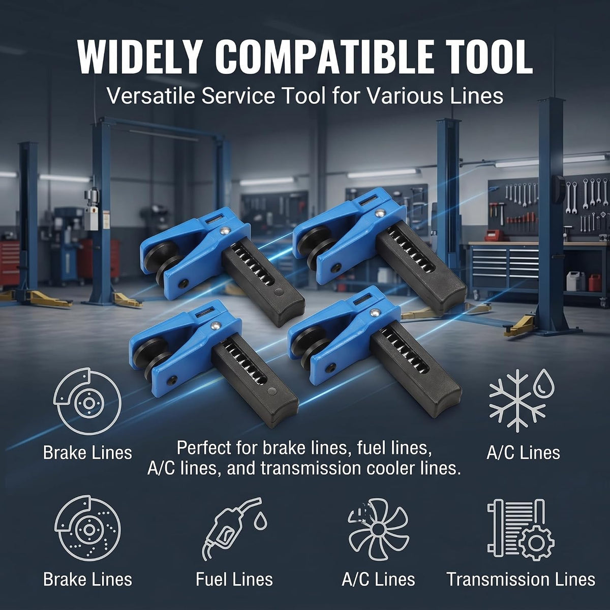 4-Count Car Brake Oil Pipe Plug & Nozzle Clamp