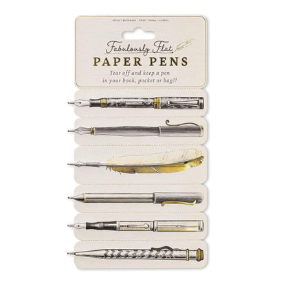 Fabulously Flat Paper Pens,Flat Bookmarks Pen,Double Sided Paper pens Card(1 Set)