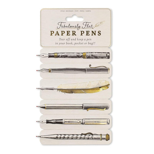 Fabulously Flat Paper Pens,Flat Bookmarks Pen,Double Sided Paper pens Card(1 Set)