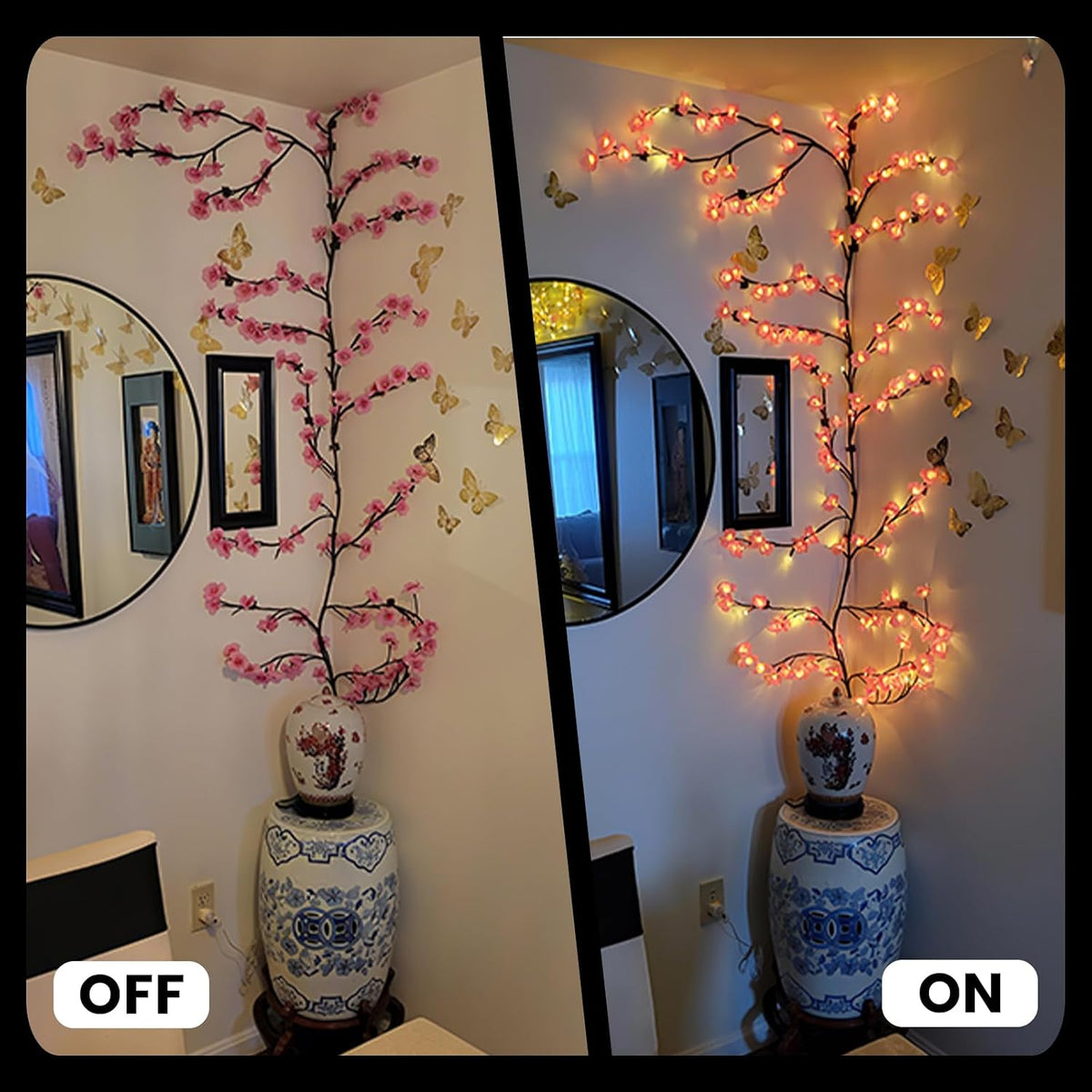 Cherry Blossom Lights for Room Decor Aesthetic