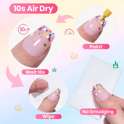 12-color nail art pen set，Suitable for nail art design, painting, dot and line work, DIY home nail art and nail salon tools