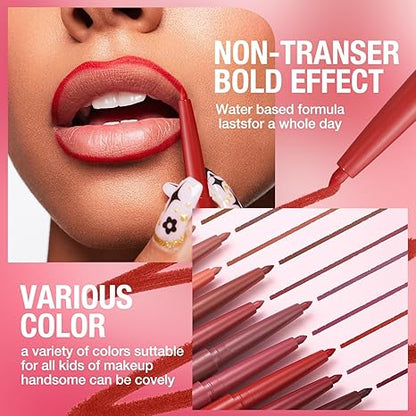 12-Color Matte Lip Liner Set