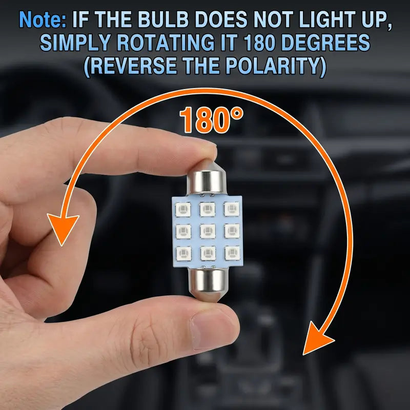 24-Piece Car Interior LED Light Bulb Kit