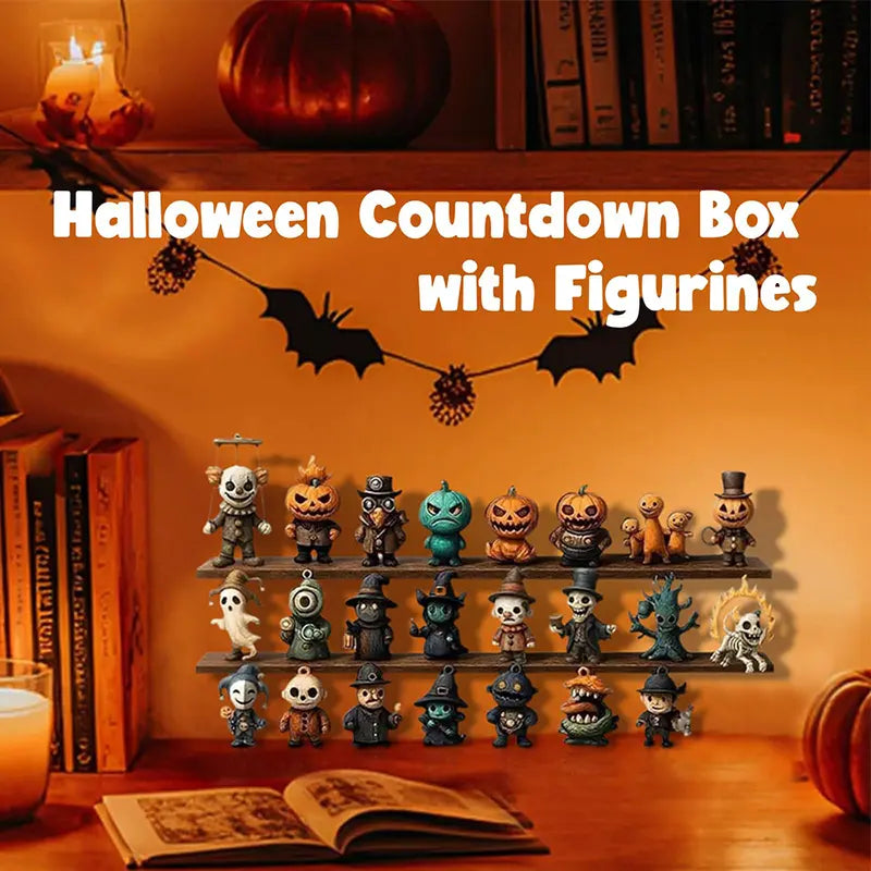 31 Nights of Fright Halloween Countdown Box with Figurines