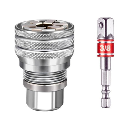 Universal Adjustable Socket Wrench with Adapter, 10-19mm, 3/8''-3/4'' Ratchet Wrench