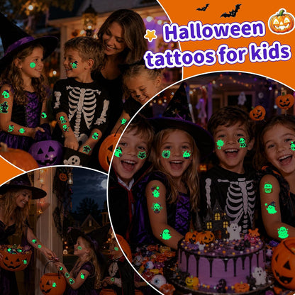 10 Pcs Halloween Tattoos for Kids