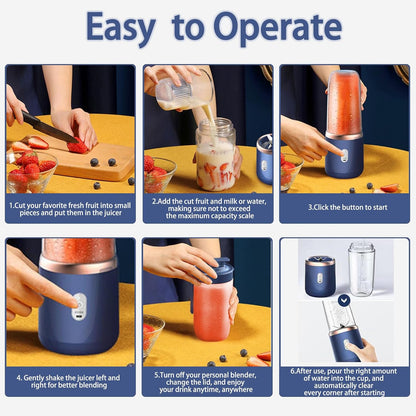 Portable Blender, Personal Blender USB Rchargeable